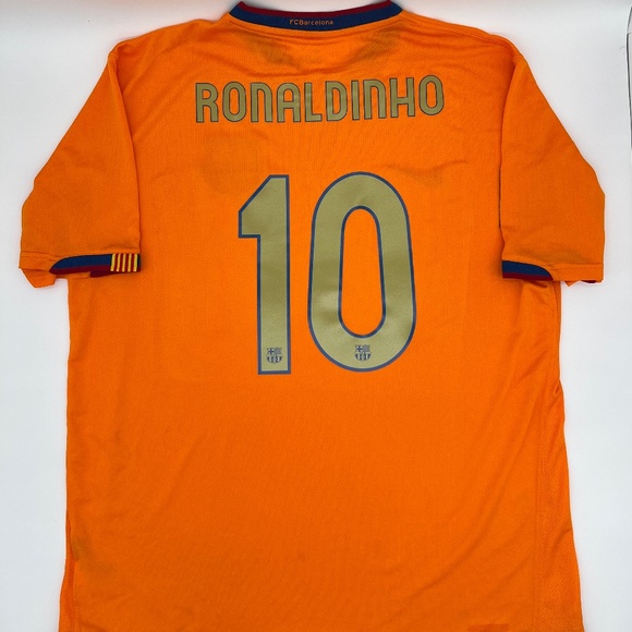 Ronaldinho #10 Barcelona 2006/2007 Away ORIGINAL Nike Rare Soccer Jersey (XL) - Picture 1 of 9